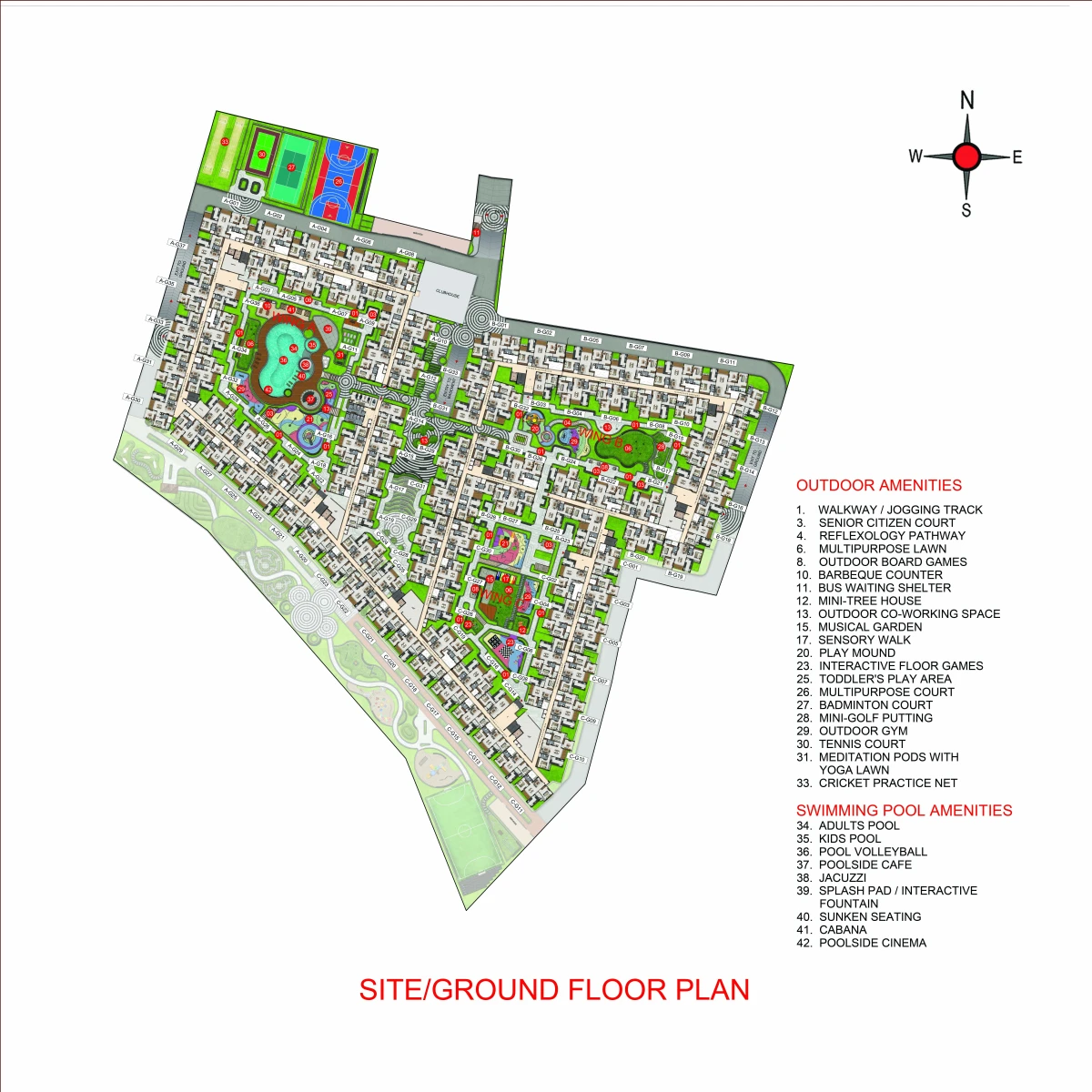Master plan of Casagrand Moondance Kumbalgodu